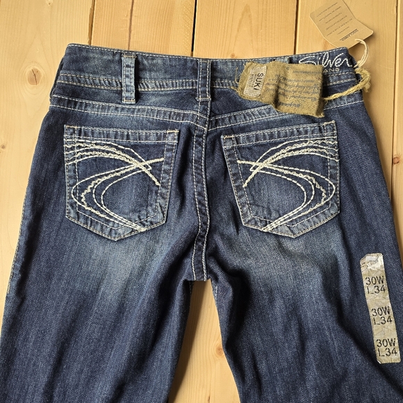 Silver Jeans Suki Mid Rise Bootcut Denim Jeans Womens 30X34 NWT - Picture 15 of 15